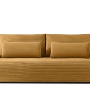 KONSIMO MOLLIS rozkładana sofa trzyosobowa, pojemnik na pościel, żółty 726452 KONSIMO MOLLIS rozkładana sofa trzyosobowa, pojemnik na pościel, żółty 726452