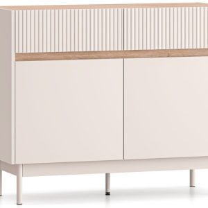 KONSIMO NALIA Mała komoda 104 cm z szufladami, cichy domyk, metalowe nóżki 757274 KONSIMO NALIA Mała komoda 104 cm z szufladami, cichy domyk, metalowe nóżki 757274