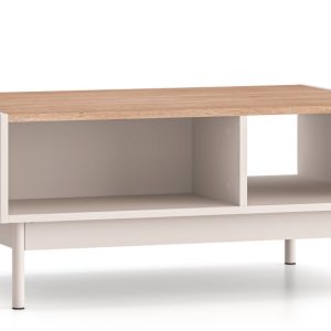 KONSIMO NALIA Stolik kawowy do salonu, elegancki kolor kaszmir, z półką 757438 KONSIMO NALIA Stolik kawowy do salonu, elegancki kolor kaszmir, z półką 757438