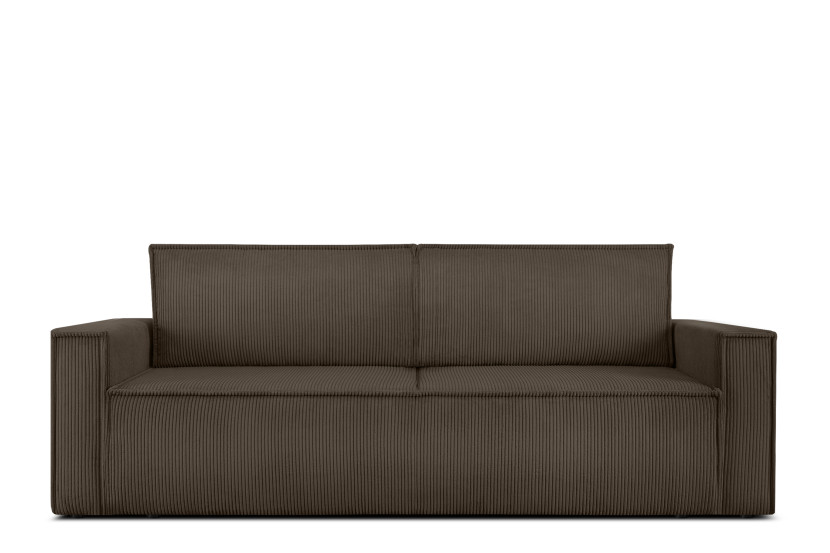 KONSIMO NAPI Sofa 3-osobowa wykonana ze sztruksu, brązowy 297238