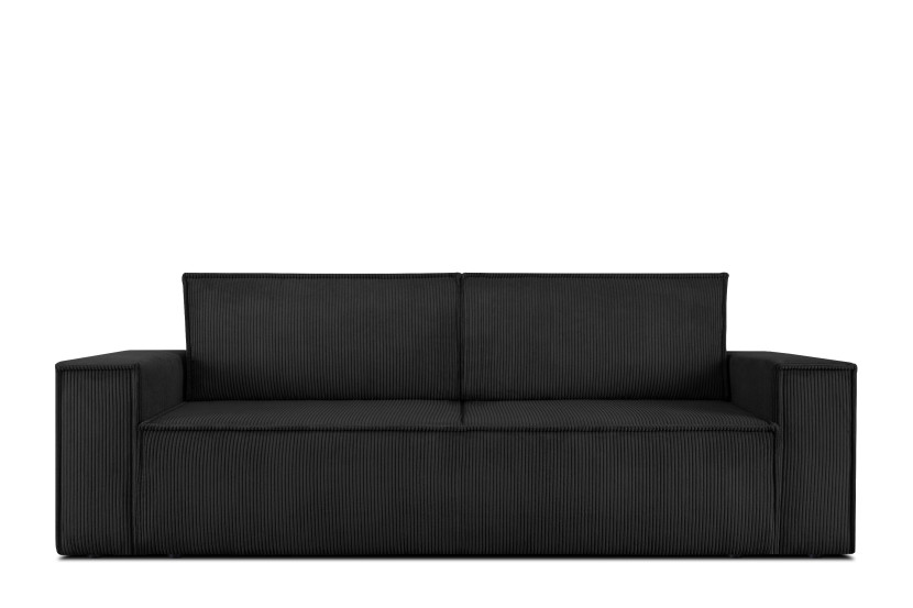 KONSIMO NAPI Sofa 3-osobowa z czarnym pojemnikiem na łóżko 297212