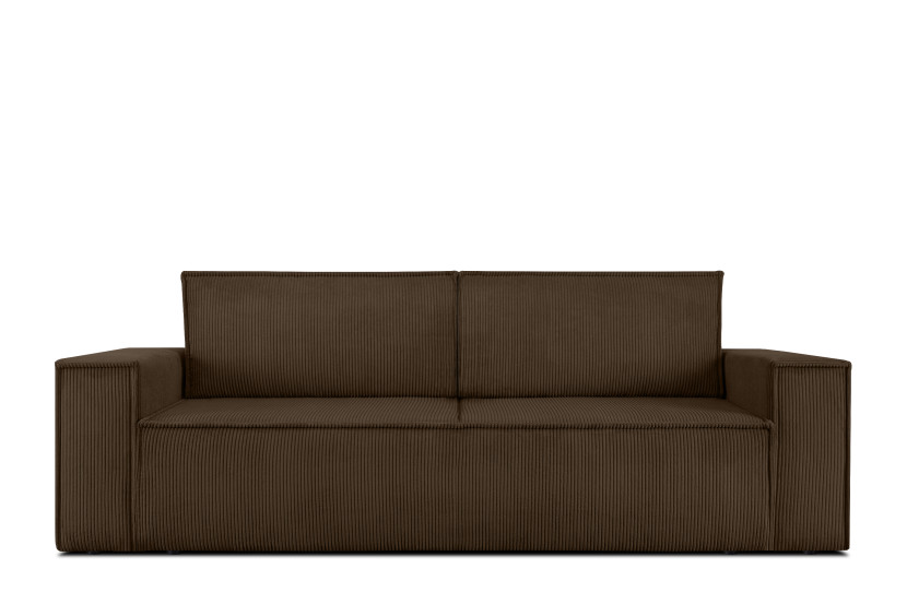 KONSIMO NAPI Sofa 3-osobowa z pojemnikiem, ciemnobrązowa 297209