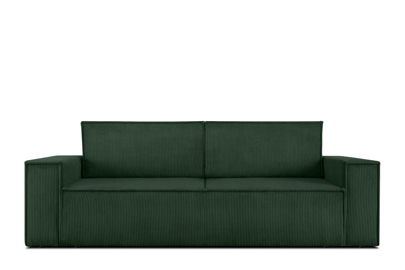 KONSIMO NAPI Sofa 3-osobowa z pojemnikiem, ciemnozielony 297194