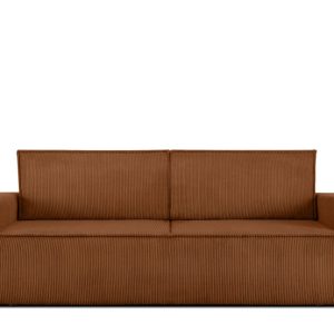 KONSIMO NAPI Sofa 3-osobowa z pojemnikiem na pościel, rudy 297233 KONSIMO NAPI Sofa 3-osobowa z pojemnikiem na pościel, rudy 297233