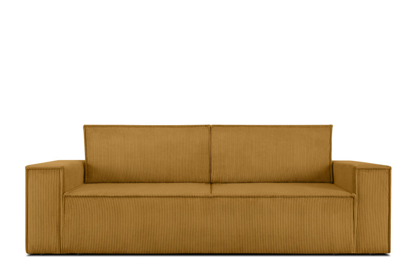 KONSIMO NAPI Sofa 3-osobowa z pojemnikiem, żółty 297192