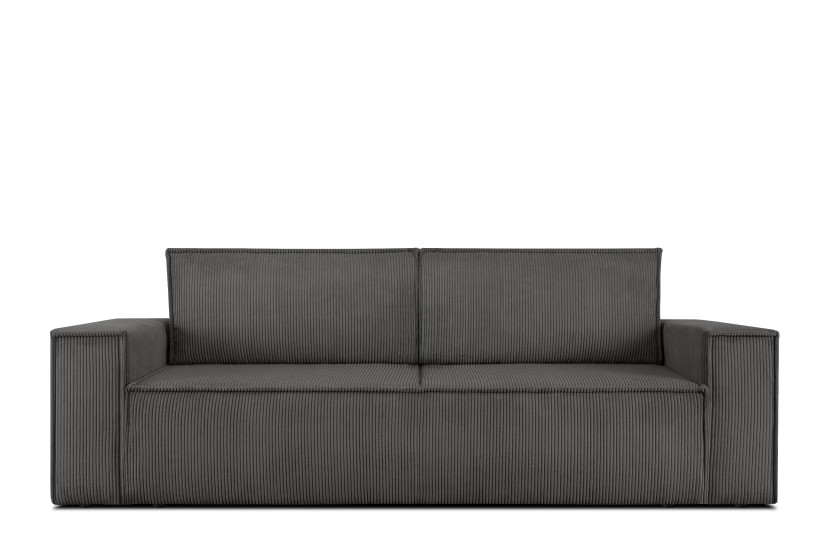 KONSIMO NAPI Sofa 3-osobowa z szarym pojemnikiem na łóżko 297201
