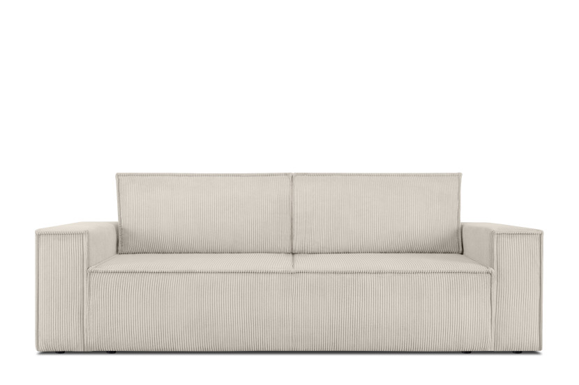 KONSIMO NAPI Sofa 3osobowa z pojemnikiem na pościel, kremowy 297210