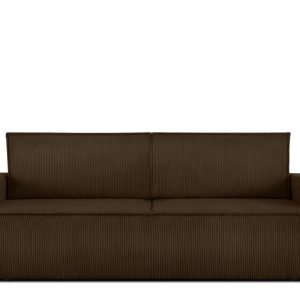 KONSIMO NAPI Sofa rozkładana 3-os. sztruks, ciemnobrązowym 297213 KONSIMO NAPI Sofa rozkładana 3-os. sztruks, ciemnobrązowym 297213