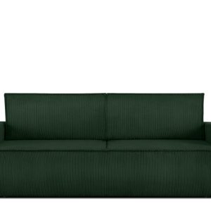 KONSIMO NAPI Sofa rozkładana 3-os. sztruks, ciemnozielonym 297178 KONSIMO NAPI Sofa rozkładana 3-os. sztruks, ciemnozielonym 297178