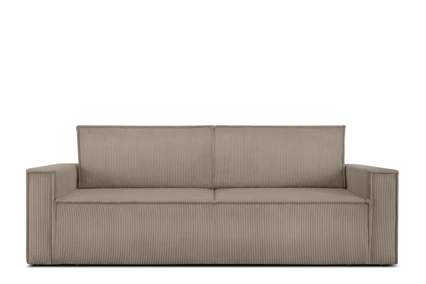 KONSIMO NAPI Sofa rozkładana 3-osobowa, beżowy sztruks 297237