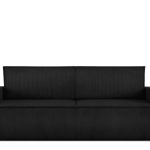 KONSIMO NAPI Sofa rozkładana 3-osobowa, sztruks czarny 297204 KONSIMO NAPI Sofa rozkładana 3-osobowa, sztruks czarny 297204
