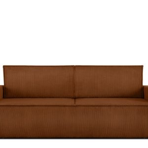 KONSIMO NAPI Sofa rozkładana 3-osobowa, sztruks czerwony 297219 KONSIMO NAPI Sofa rozkładana 3-osobowa, sztruks czerwony 297219