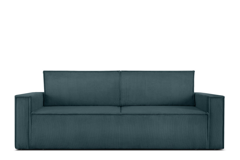 KONSIMO NAPI Sofa rozkładana 3-osobowa, sztruks niebieski 297224
