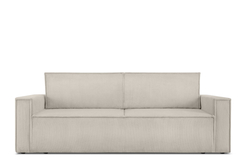 KONSIMO NAPI Trzyczęściowa sofa z kremowego sztruksu 297191
