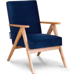 KONSIMO NASET Fotel z podłokietnikami w stylu vintage stelaż lite drewno 758021 KONSIMO NASET Fotel z podłokietnikami w stylu vintage stelaż lite drewno 758021