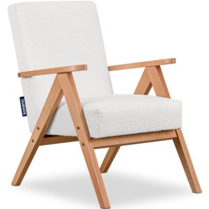 KONSIMO NASET Fotel z podłokietnikami w stylu vintage stelaż lite drewno 757948 KONSIMO NASET Fotel z podłokietnikami w stylu vintage stelaż lite drewno 757948