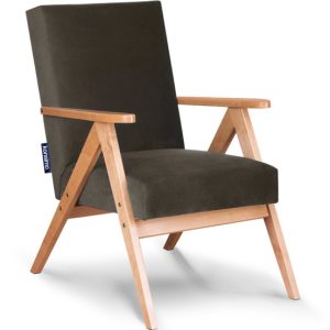 KONSIMO NASET Fotel z podłokietnikami w stylu vintage stelaż lite drewno 757975 KONSIMO NASET Fotel z podłokietnikami w stylu vintage stelaż lite drewno 757975