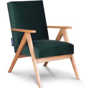 KONSIMO NASET Fotel z podłokietnikami w stylu vintage stelaż lite drewno 757982 KONSIMO NASET Fotel z podłokietnikami w stylu vintage stelaż lite drewno 757982