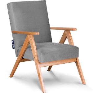 KONSIMO NASET Fotel z podłokietnikami w stylu vintage stelaż lite drewno 758000 KONSIMO NASET Fotel z podłokietnikami w stylu vintage stelaż lite drewno 758000