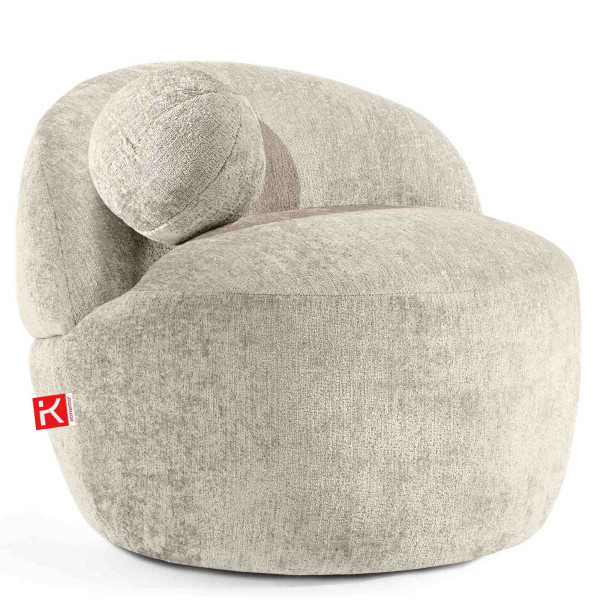 KONSIMO NELUM fotel organiczna forma, w stylu nowoczesnym, szenil 725753