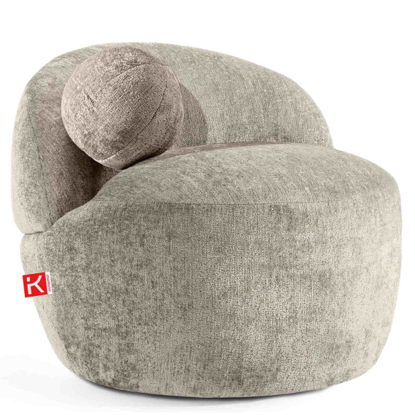 KONSIMO NELUM fotel organiczna forma, w stylu nowoczesnym, szenil 725755
