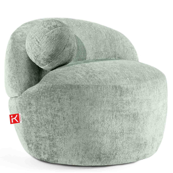 KONSIMO NELUM fotel organiczna forma, w stylu nowoczesnym, szenil 725756