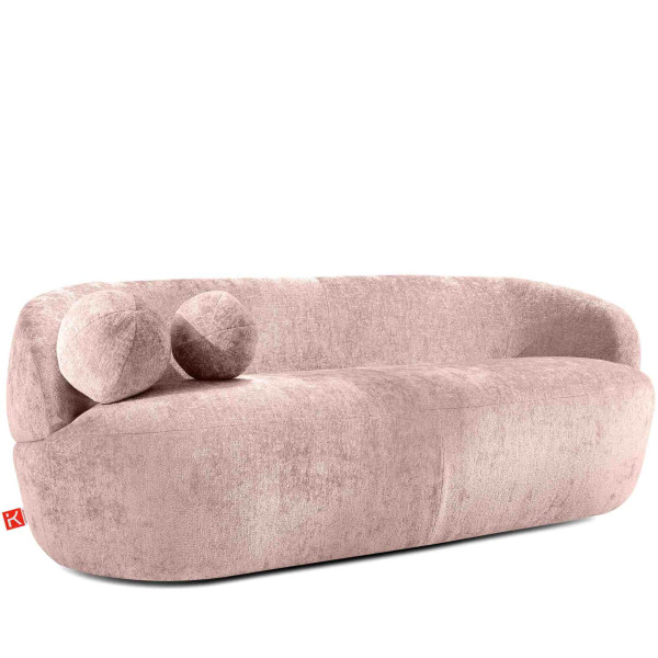 KONSIMO NELUM sofa organiczna forma, w stylu nowoczesnym, szenil, różowy 725953