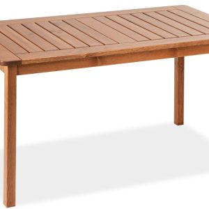 KONSIMO NYCTERE Duży Stół ogrodowy drewniany brązowy 6 os. 140×77 cm 868660