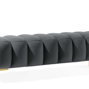 KONSIMO PECCO II Elegancka pufa na korytarz, do sypialni 160cm, złote nogi 753851 KONSIMO PECCO II Elegancka pufa na korytarz, do sypialni 160cm, złote nogi 753851