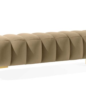 KONSIMO PECCO II Elegancka pufa na korytarz, do sypialni 160cm, złote nogi 753855 KONSIMO PECCO II Elegancka pufa na korytarz, do sypialni 160cm, złote nogi 753855