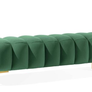 KONSIMO PECCO II Elegancka pufa na korytarz, do sypialni 160cm, złote nogi 753857 KONSIMO PECCO II Elegancka pufa na korytarz, do sypialni 160cm, złote nogi 753857