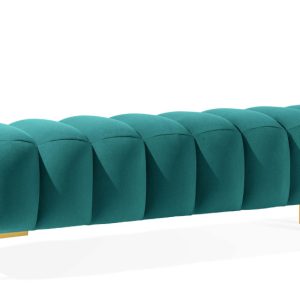 KONSIMO PECCO II Elegancka pufa na korytarz, do sypialni 160cm, złote nogi 753860 KONSIMO PECCO II Elegancka pufa na korytarz, do sypialni 160cm, złote nogi 753860