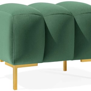 KONSIMO PECCO II Mała pufa 60 cm, tkanina welurowa, elegancka, złote nogi 754043 KONSIMO PECCO II Mała pufa 60 cm, tkanina welurowa, elegancka, złote nogi 754043