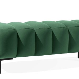 KONSIMO PECCO Pufa na korytarz 120 cm welur, do sypialni, metalowe nóżki 753847 KONSIMO PECCO Pufa na korytarz 120 cm welur, do sypialni, metalowe nóżki 753847