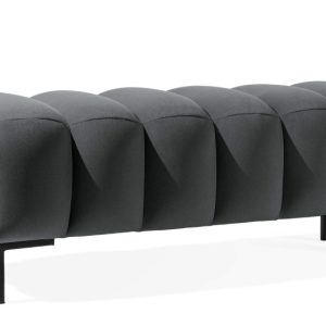 KONSIMO PECCO Pufa na korytarz 120 cm welur, do sypialni, metalowe nóżki 753852 KONSIMO PECCO Pufa na korytarz 120 cm welur, do sypialni, metalowe nóżki 753852