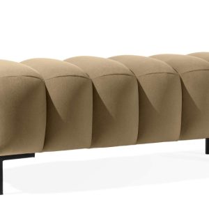 KONSIMO PECCO Pufa na korytarz 120 cm welur, do sypialni, metalowe nóżki 753853 KONSIMO PECCO Pufa na korytarz 120 cm welur, do sypialni, metalowe nóżki 753853