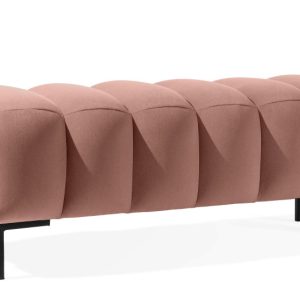 KONSIMO PECCO Pufa na korytarz 120 cm welur, do sypialni, metalowe nóżki 753854 KONSIMO PECCO Pufa na korytarz 120 cm welur, do sypialni, metalowe nóżki 753854
