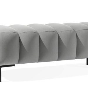 KONSIMO PECCO Pufa na korytarz 120 cm welur, do sypialni, metalowe nóżki 753866 KONSIMO PECCO Pufa na korytarz 120 cm welur, do sypialni, metalowe nóżki 753866