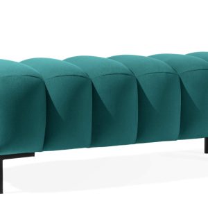 KONSIMO PECCO Pufa na korytarz 120 cm welur, do sypialni, metalowe nóżki 753867 KONSIMO PECCO Pufa na korytarz 120 cm welur, do sypialni, metalowe nóżki 753867