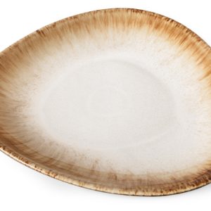 KONSIMO PRIMA Ceramiczna głęboka patera ręcznie szkliwiona beżowy/brązowy 821687 KONSIMO PRIMA Ceramiczna głęboka patera ręcznie szkliwiona beżowy/brązowy 821687