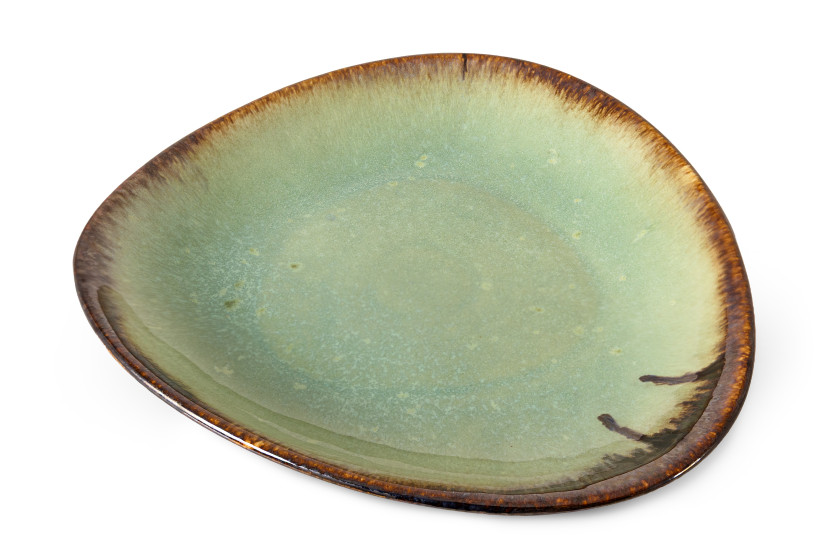 KONSIMO PRIMA Ceramiczna głęboka patera ręcznie szkliwiona szałwiowy 821685