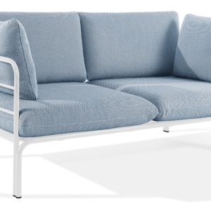 KONSIMO RAMBE Dwuosobowa sofa ogrodowa z poduszkami na stalowym stelażu 1000397 KONSIMO RAMBE Dwuosobowa sofa ogrodowa z poduszkami na stalowym stelażu 1000397