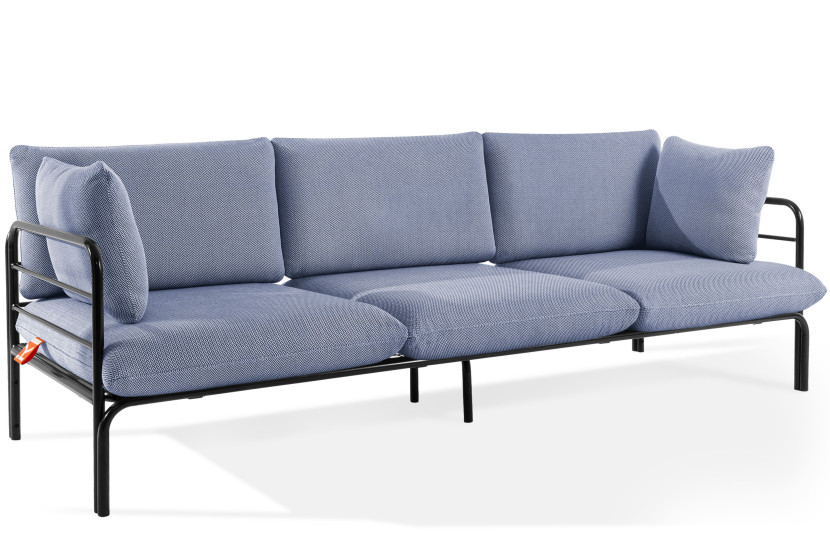 KONSIMO RAMBE Sofa 3-osobowa do ogrodu stelaż ze stali styl loft 1000398