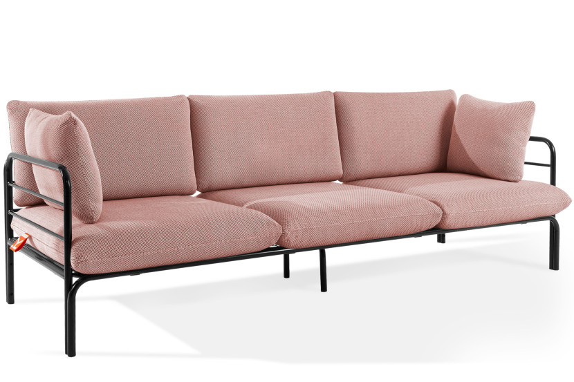 KONSIMO RAMBE Sofa 3-osobowa do ogrodu stelaż ze stali styl loft 1000403