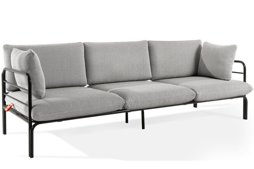 KONSIMO RAMBE Sofa 3-osobowa do ogrodu stelaż ze stali styl loft 1000411