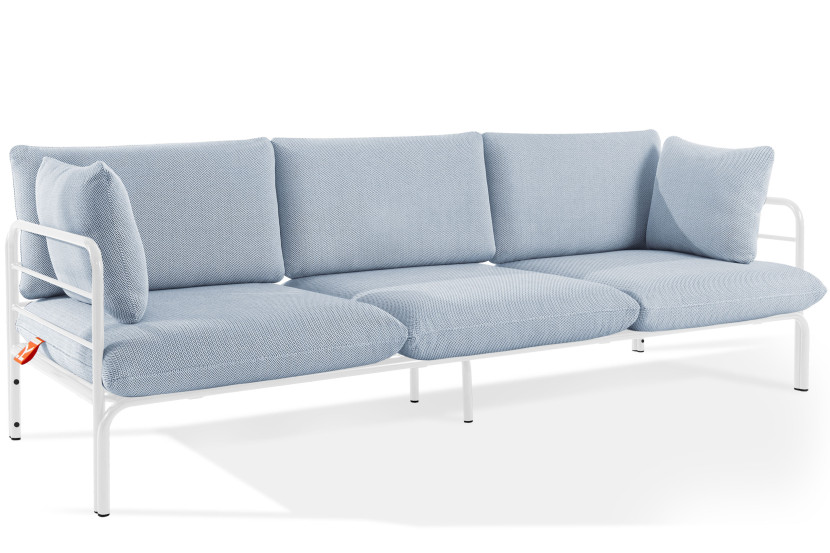 KONSIMO RAMBE Sofa 3-osobowa do ogrodu stelaż ze stali styl loft 1000332
