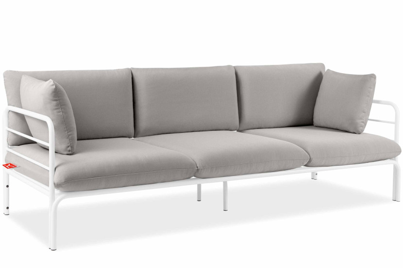 KONSIMO RAMBE Sofa 3-osobowa do ogrodu stelaż ze stali styl loftowy 1000396
