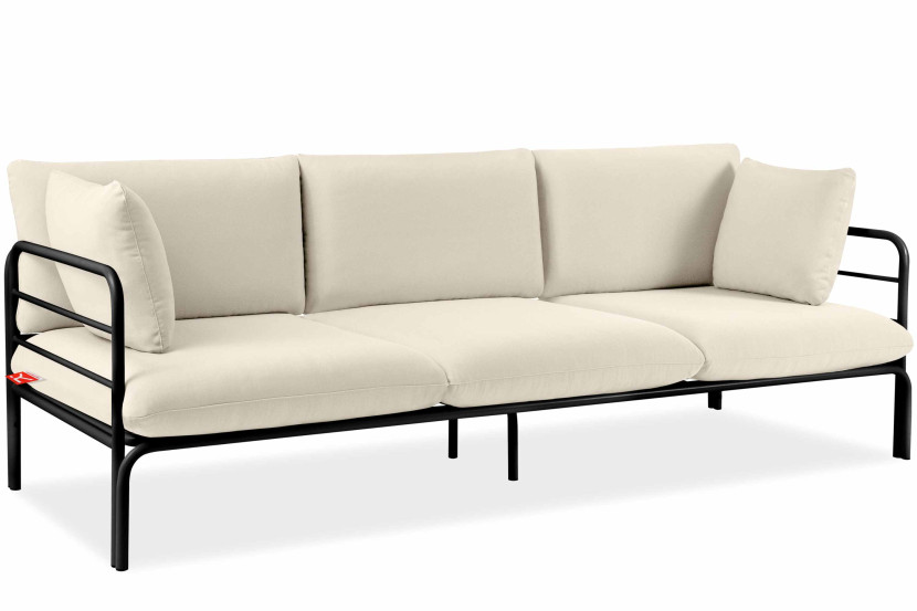 KONSIMO RAMBE Sofa 3-osobowa do ogrodu stelaż ze stali styl loftowy 1000399