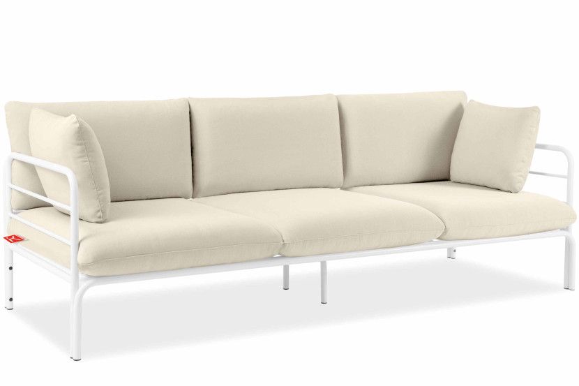 KONSIMO RAMBE Sofa 3-osobowa do ogrodu stelaż ze stali styl loftowy 1000401
