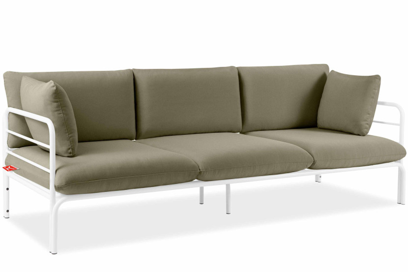 KONSIMO RAMBE Sofa 3-osobowa do ogrodu stelaż ze stali styl loftowy 1000404